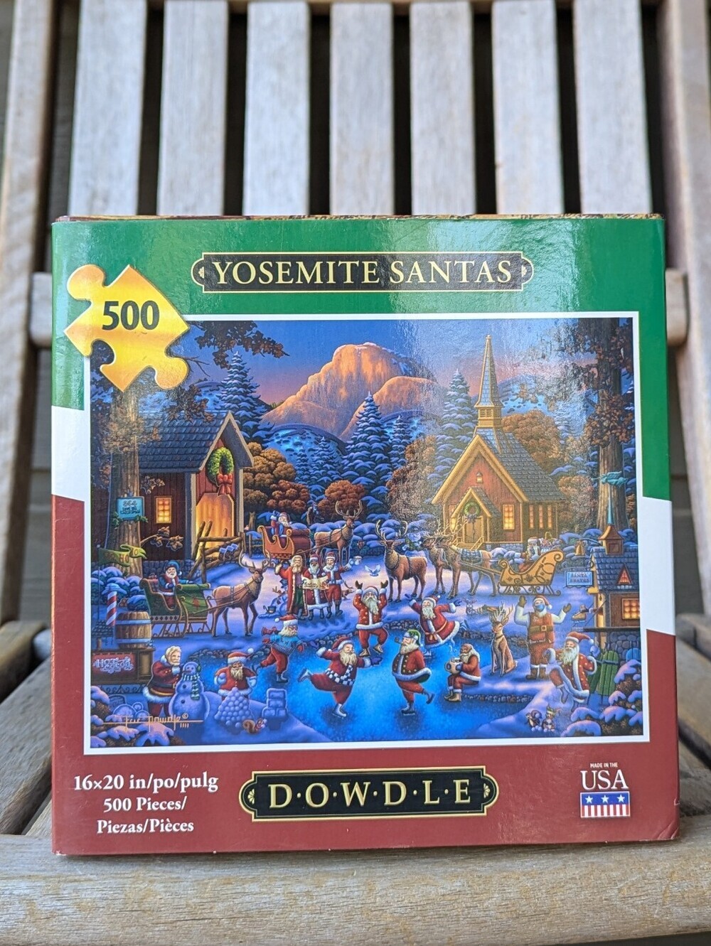 Dowdle Yosemite Santas 500-Piece Jigsaw Puzzle Made in USA Christmas Holiday